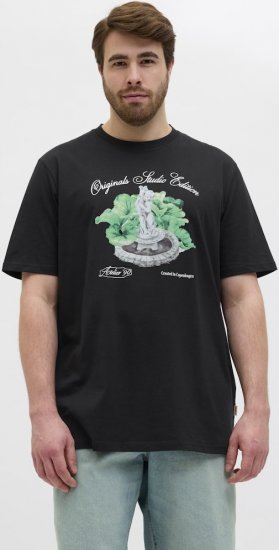 Jack & Jones Hydra Crew Neck T-Shirt Black - T-shirts - Stora T-shirts - 2XL-14XL