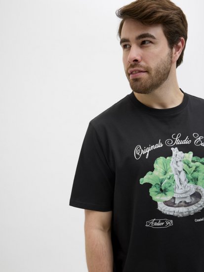 Jack & Jones Hydra Crew Neck T-Shirt Black - T-shirts - Stora T-shirts - 2XL-14XL