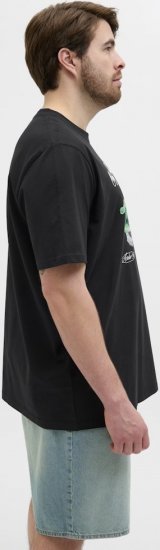 Jack & Jones Hydra Crew Neck T-Shirt Black - T-shirts - Stora T-shirts - 2XL-14XL