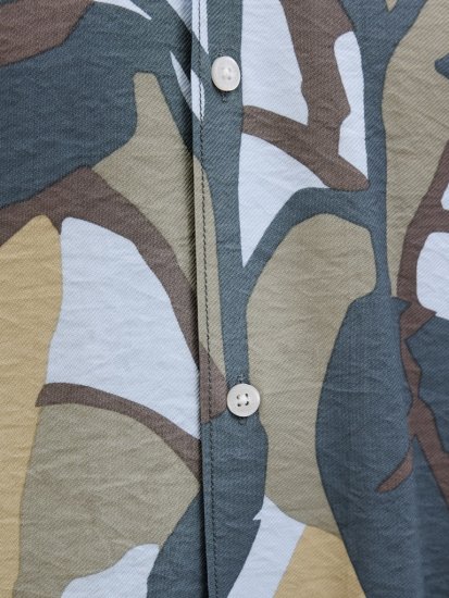 Jack & Jones Vira Marshall AOP Short Sleeve Shirt Silver Sage - Skjortor - Stora skjortor - 2XL-8XL