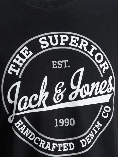 Jack & Jones JJBRAT T-Shirt Black - T-shirts - Stora T-shirts - 2XL-14XL