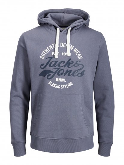 Jack & Jones JJBRAT SWEAT Hoodie Indigo - Tröjor & hoodies - Stora hoodies & tröjor - 2XL-14XL