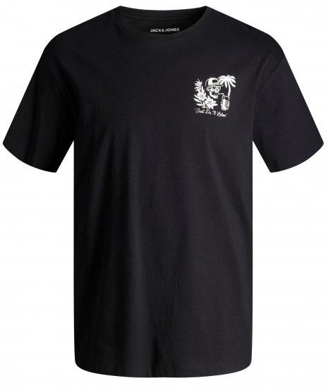 Jack & Jones JJCHILLER With Back Print Black - T-shirts - Stora T-shirts - 2XL-14XL