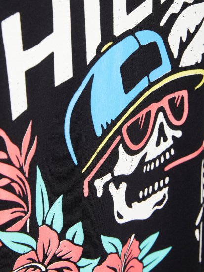 Jack & Jones JJCHILLER With Back Print Black - T-shirts - Stora T-shirts - 2XL-14XL