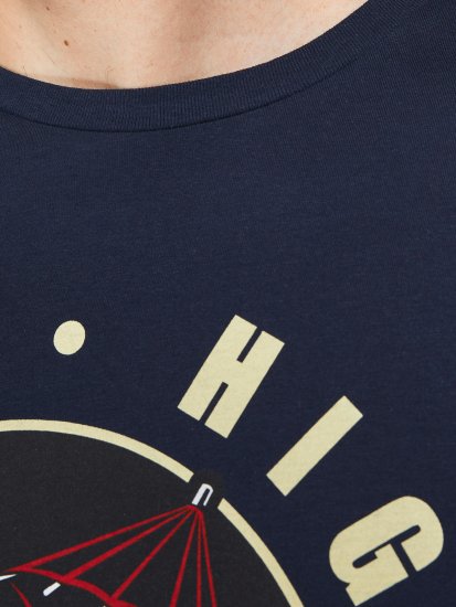 Jack & Jones JJEUSTACE T-Shirt Navy - T-shirts - Stora T-shirts - 2XL-14XL