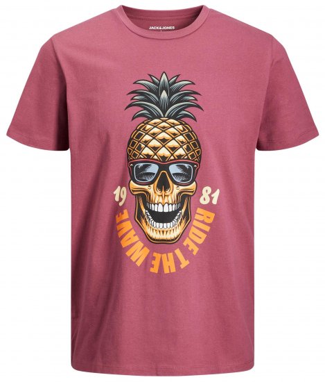 Jack & Jones JJEUSTACE T-Shirt Pink - T-shirts - Stora T-shirts - 2XL-14XL