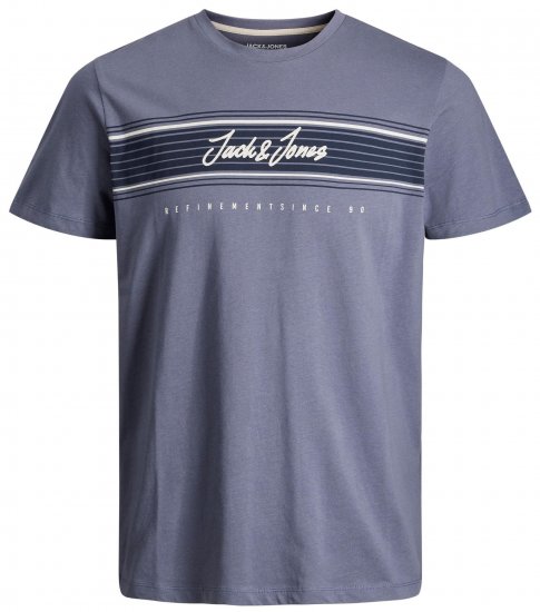 Jack & Jones JJLEO T-Shirt Gray - T-shirts - Stora T-shirts - 2XL-14XL