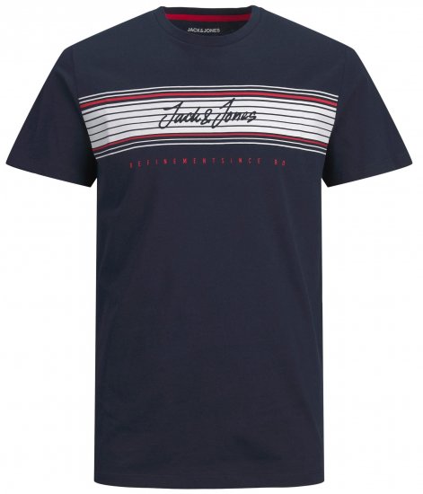 Jack & Jones JJLEO T-shirt Navy - T-shirts - Stora T-shirts - 2XL-14XL