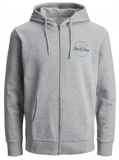 Jack & Jones JJDUSTY Hoodie Light Gray - Tröjor & hoodies - Stora hoodies & tröjor - 2XL-14XL
