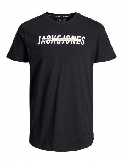 Jack & Jones JJTEO T-Shirt Black - T-shirts - Stora T-shirts - 2XL-14XL