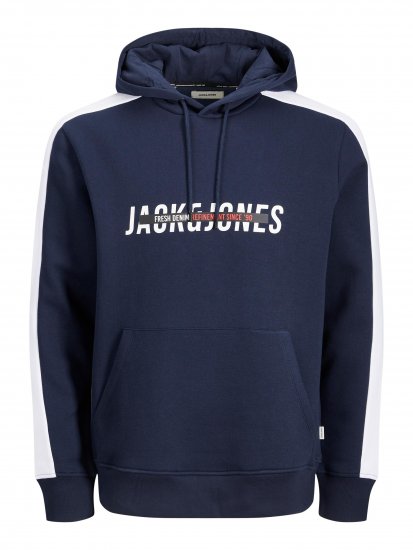 Jack & Jones JJCUT SWEAT Hoodie Navy - Tröjor & hoodies - Stora hoodies & tröjor - 2XL-14XL