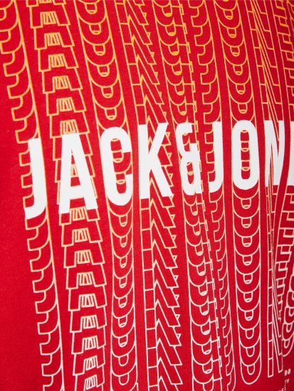 Jack & Jones JJCYBER T-Shirt Red - T-shirts - Stora T-shirts - 2XL-14XL