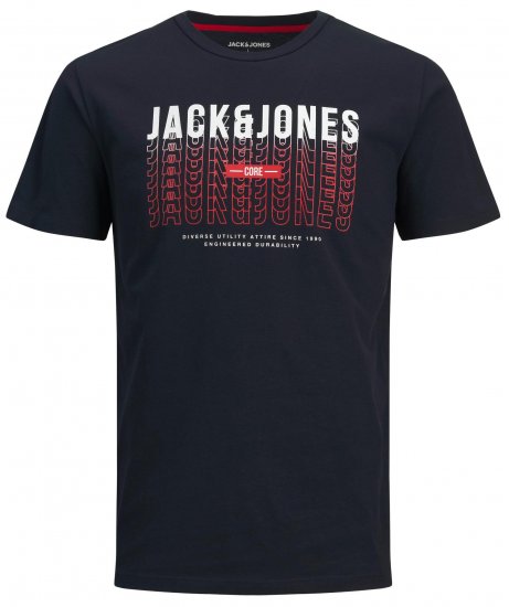 Jack & Jones JJCYBER T-Shirt Navy - T-shirts - Stora T-shirts - 2XL-8XL
