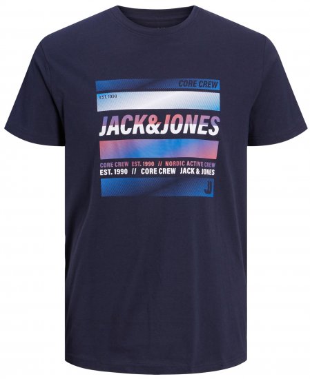 Jack & Jones JCOARC T-Shirt Navy - T-shirts - Stora T-shirts - 2XL-14XL