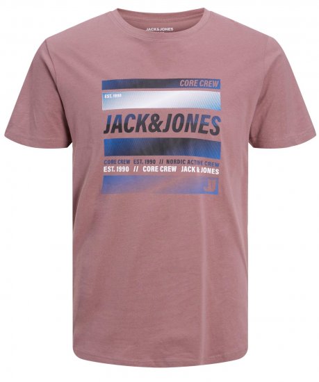 Jack & Jones JCOARC T-Shirt Twilight Mauve - T-shirts - Stora T-shirts - 2XL-14XL