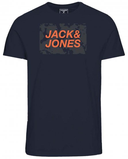Jack & Jones JCOLAUGE T-Shirt Navy - T-shirts - Stora T-shirts - 2XL-14XL