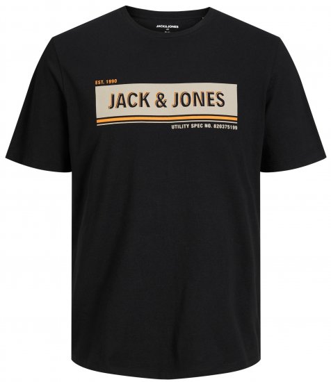 Jack & Jones JCOADAM T-Shirt Black - T-shirts - Stora T-shirts - 2XL-14XL
