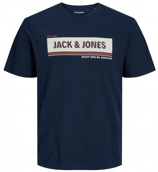 Jack & Jones JCOADAM T-Shirt Navy - T-shirts - Stora T-shirts - 2XL-14XL