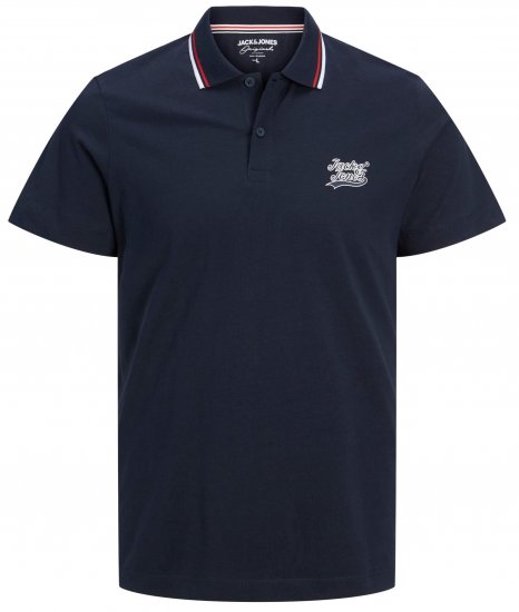 Jack & Jones JORTREVOR Polo Shirt Navy Blazer - Pikétröjor - Stora pikétröjor - 2XL-8XL
