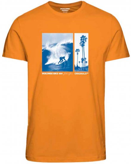 Jack & Jones JORBOOSTER T-Shirt Iceland Poppy - T-shirts - Stora T-shirts - 2XL-14XL