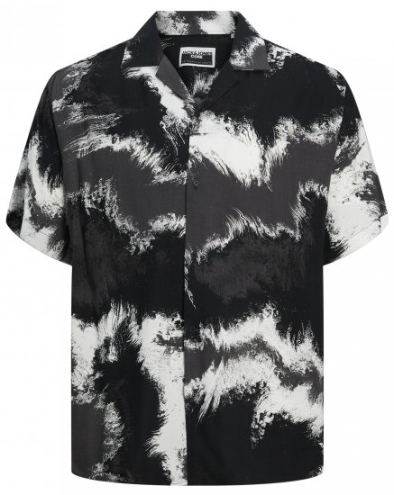 Jack & Jones JCOJEFF AOP Resort Shirt Asphalt - Skjortor - Stora skjortor - 2XL-8XL