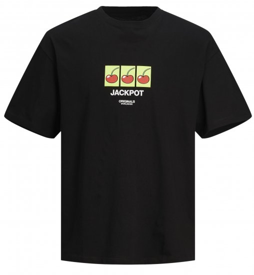 Jack & Jones JORBLOCKPOP T-Shirt Black - T-shirts - Stora T-shirts - 2XL-14XL
