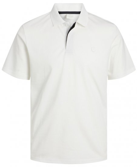 Jack & Jones Rodney Short Sleeve Polo White - Pikétröjor - Stora pikétröjor - 2XL-8XL