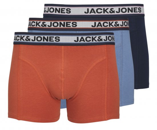 Jack & Jones JACMARCO SOLID Trunks 3-Pack Coronet Blue - Underkläder & badkläder - Stora underkläder för män