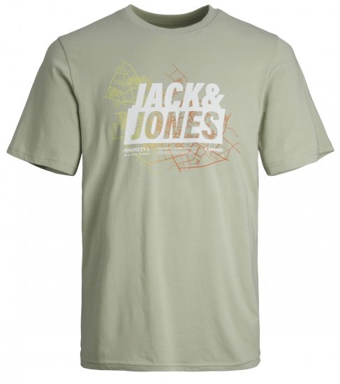 Jack & Jones JCOMAP SUMMER LOGO Desert sage - T-shirts - Stora T-shirts - 2XL-14XL