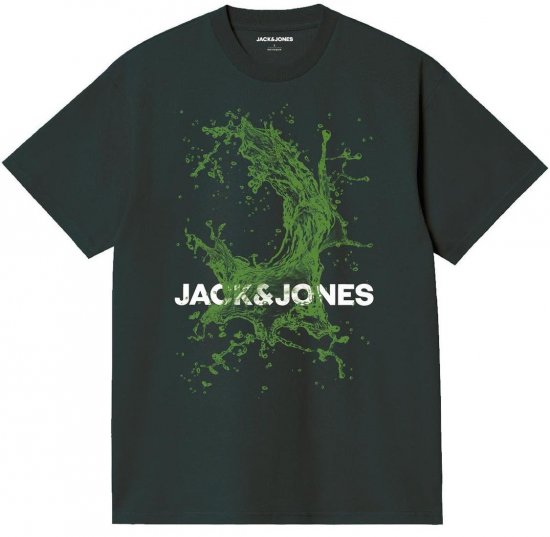 Jack & Jones JCOOCEAN SPLASH T-Shirt Black - T-shirts - Stora T-shirts - 2XL-14XL