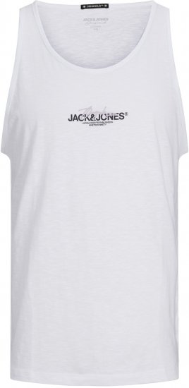 Jack & Jones JORARUBA BRANDING TANK TOP Bright White - T-shirts - Stora T-shirts - 2XL-14XL