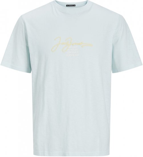 Jack & Jones JORARUBA BRANDING TEE SS CREW NECK Skylight - T-shirts - Stora T-shirts - 2XL-14XL