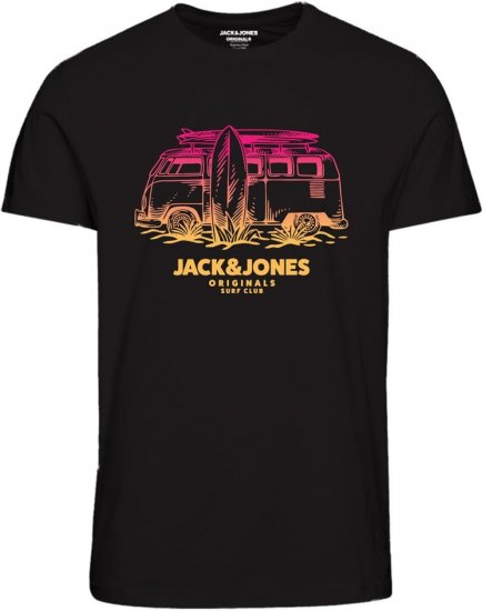 Jack & Jones JORARUBA TEE SS CREW NECK 1 Black - T-shirts - Stora T-shirts - 2XL-14XL
