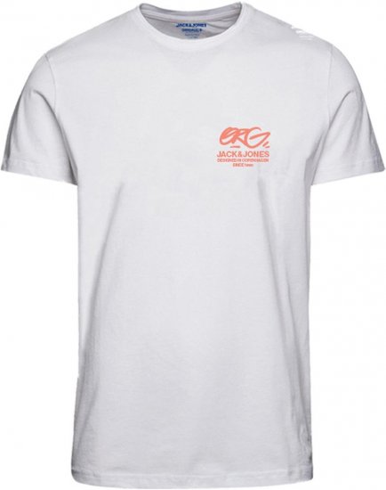 Jack & Jones JORARUBA TEE SS CREW NECK Brighter White - T-shirts - Stora T-shirts - 2XL-14XL
