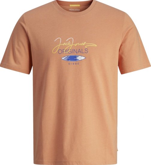 Jack & Jones JORCASEY T-Shirt Crew Neck Canyon Sunset - T-shirts - Stora T-shirts - 2XL-14XL