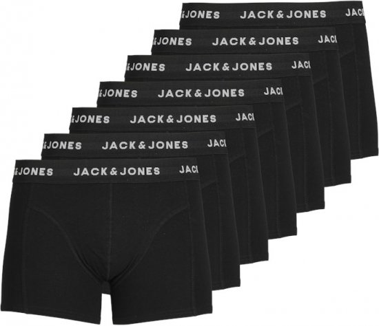 Jack & Jones HUEY Trunks 7-Pack Black - Underkläder & badkläder - Stora underkläder för män