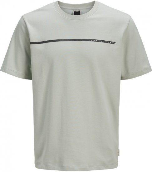 Jack & Jones FUSION Full Branding T-Shirt Aqua Grey - T-shirts - Stora T-shirts - 2XL-14XL