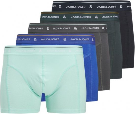 Jack & Jones Ron Soldi Trunks 5-Pack Grey - Underkläder & badkläder - Stora underkläder för män