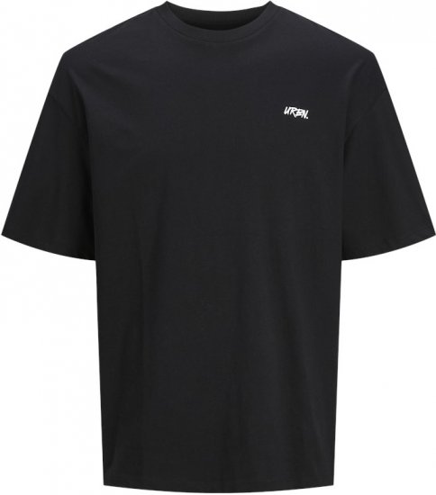 Jack & Jones Script Bradley Crew Neck T-Shirt Black - T-shirts - Stora T-shirts - 2XL-14XL