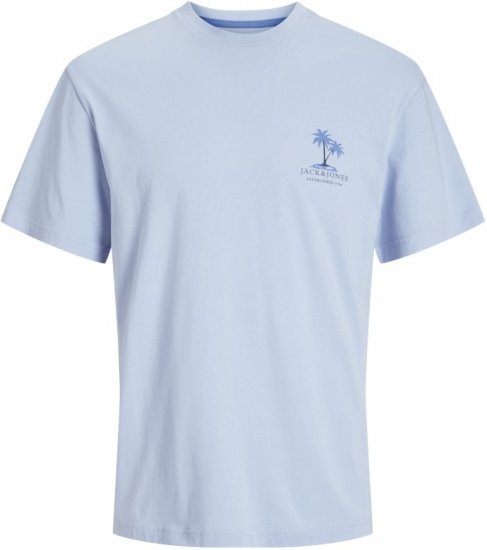 Jack & Jones Summer Vibes Crew Neck T-Shirt Chambray Blue - T-shirts - Stora T-shirts - 2XL-14XL