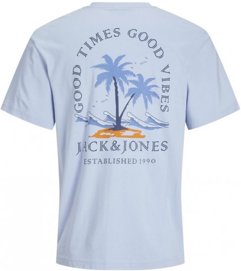 Jack & Jones Summer Vibes Crew Neck T-Shirt Chambray Blue - T-shirts - Stora T-shirts - 2XL-14XL