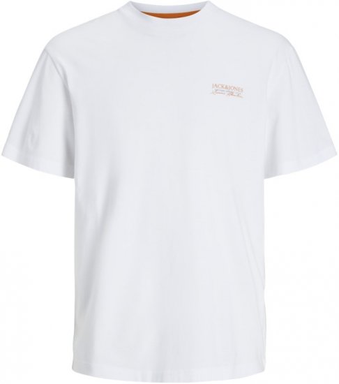 Jack & Jones Summer Vibes Crew Neck T-Shirt White - T-shirts - Stora T-shirts - 2XL-14XL