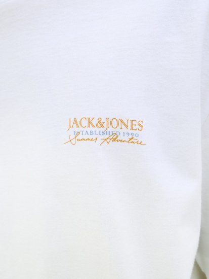 Jack & Jones Summer Vibes Crew Neck T-Shirt White - T-shirts - Stora T-shirts - 2XL-14XL