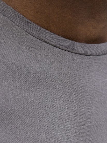 Jack & Jones Jaxon Crew Neck T-Shirt Castlerock - T-shirts - Stora T-shirts - 2XL-14XL