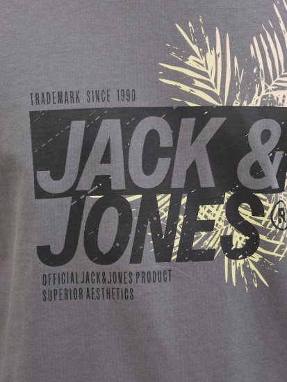 Jack & Jones Jaxon Crew Neck T-Shirt Castlerock - T-shirts - Stora T-shirts - 2XL-14XL