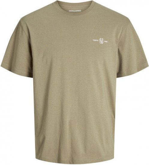 Jack & Jones Ayce Crew Neck T-Shirt Beige - T-shirts - Stora T-shirts - 2XL-14XL