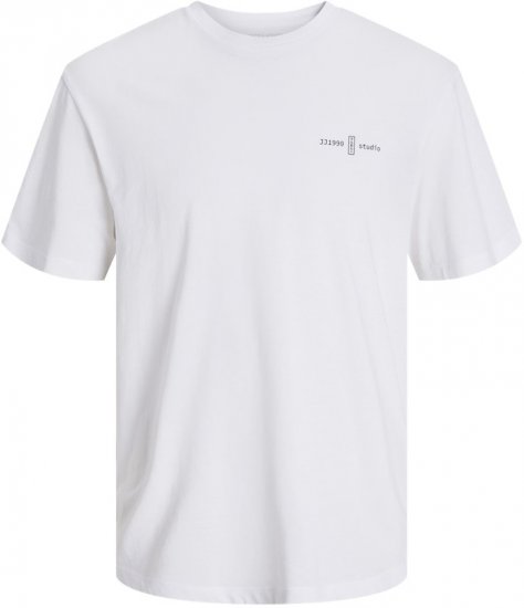 Jack & Jones Ayce Crew Neck T-Shirt White - T-shirts - Stora T-shirts - 2XL-14XL