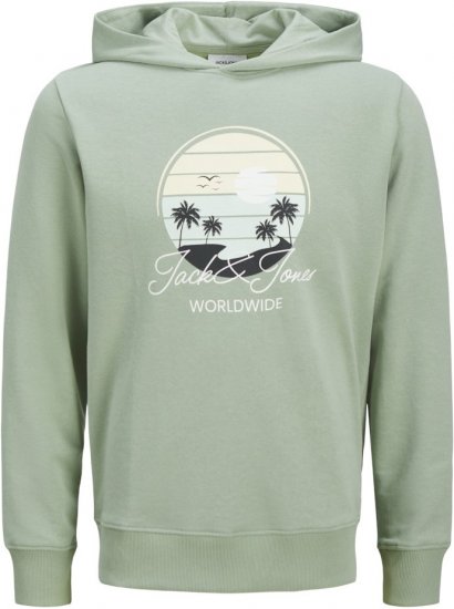 Jack & Jones Palm Hoodie Iceberg Green - Tröjor & hoodies - Stora hoodies & tröjor - 2XL-14XL