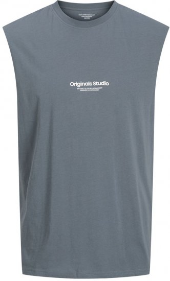 Jack & Jones VESTERBRO Sleeveless T-Shirt Stormy Weather - T-shirts - Stora T-shirts - 2XL-14XL