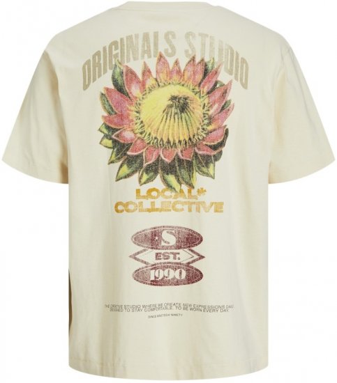 Jack & Jones Retiro Crew Neck T-Shirt Antique White - T-shirts - Stora T-shirts - 2XL-14XL